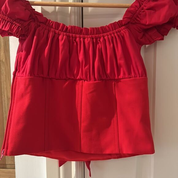 I am Gia Naomi red milk maid top small - Picture 10 of 15